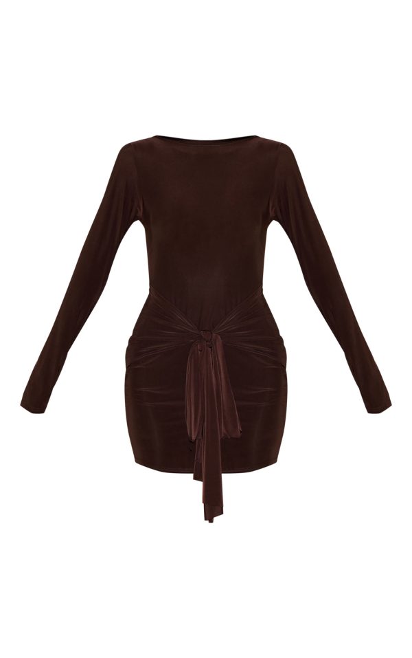 10f5731007ab9bf9e65a9c0e2f47ab11df189c4b_CNL6386_5_chocolate_slinky_wrap_detail_mini_dress
